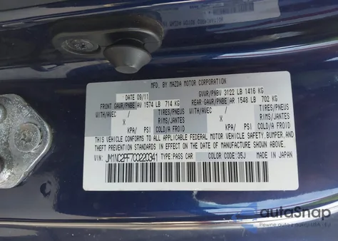 2012 Mazda Mx-5 Miata Grand Touring z USA, uszkodzony, nr VIN JM1NC2PF7C0220341